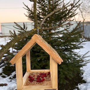 Handmade Wooden Bird Feeder/feeder
