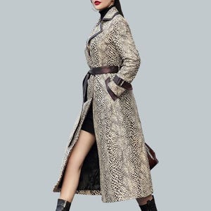 ジャケット・アウター real leather maxi long coat Wvapzxx Genuine Leather Jacket For Women Fall Winter Real