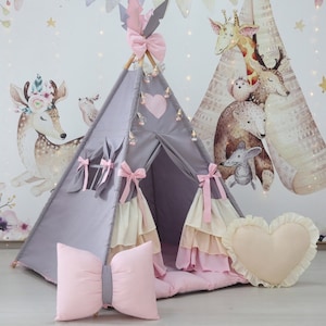 Kids Teepee Tent,Playhouse,Tipi Tent for Kids, Room Decoration,Indoor/Outdoor Play Tent, Birthday Gift Kids,Wigwam,Child Tent, Kids room
