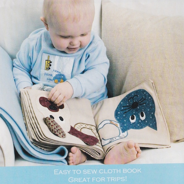 Sew Baby F728 Infant Toddler Alphabet Take-Along Cloth Book Busy Book Craft Sewing Pattern UNCUT
