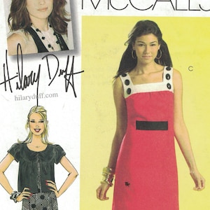 Misses Sewing Pattern McCalls M5581 5581 Hilary Duff Slim Cocktail Dress with Square Neck and Jacket Size 4 6 8 10 12 UNCUT