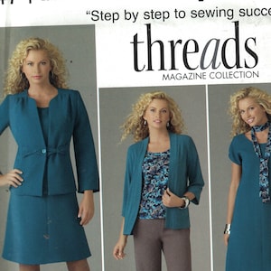 Misses Schnittmuster Einfachheit 2474 Fäden Kleid oder Top Hose Jacke Schal stricken Cardigan Größe 10-18 Büste 32-40 UNCUT