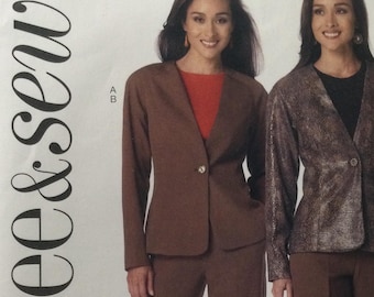 Patron de couture Misses See and Sew B6119 6119 Easy Veste et pantalon taille 6-22 non coupé
