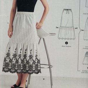 Misses Sewing Pattern Simplicity 8929 S8929 R10179 Pattern Hacking Pull on Skirt Ruffle Size XXS-XXL 4-26 UNCUT