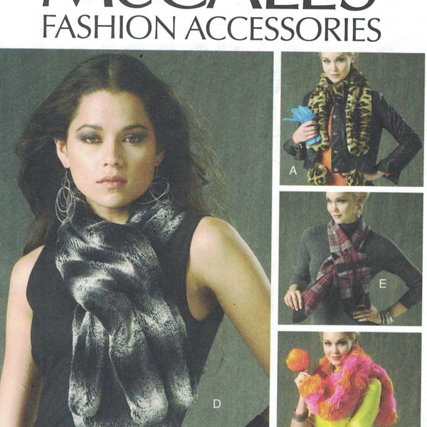 Craft Sewing Pattern McCalls M6666 6666 Fashion Accessories Neck Wraps Scarf Scarves Shrug UNCUT