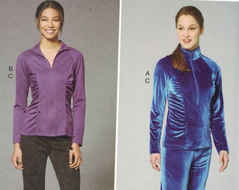 Misses Sewing Pattern Kwik Sew K4219 4219 Workout Jacket Top and Pants Zipper Front Exercise Clothes Size XS S M L XL UNCUT