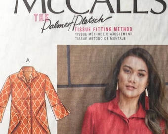 Patron de couture Mademoiselle McCalls M7842 Palmer Pletsch chemises taille 16-24 non-coupé - DOMMAGES PAR L'EAU