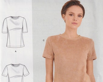 Misses Sewing Pattern Simplicity S9229 9229 R10935 Knit Top T-Shirt Size 6-14 or 16-24 UNCUT