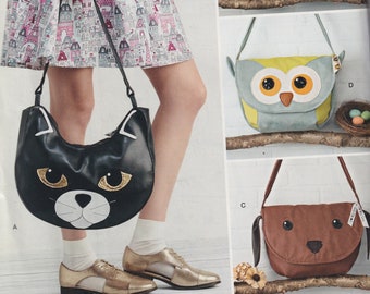 Craft Sewing Pattern Simplicity 1181 H0239 Carla Reiss Novelty Purse Handbag Bag Animal Fox Cat Owl Dog UNCUT