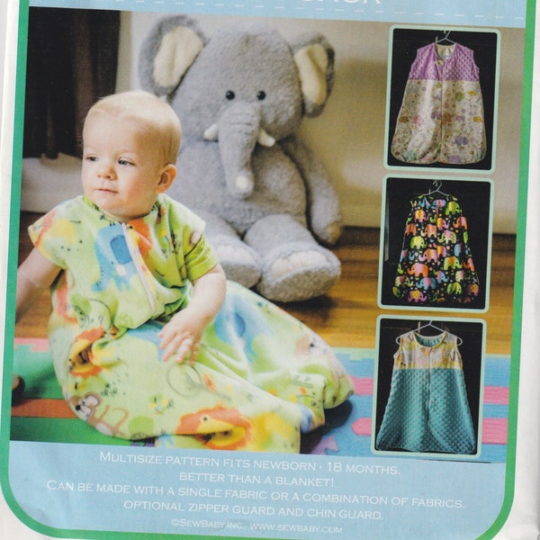 Sew Baby F742 Infant Toddler Snuggle Sack Wearable Blanket Craft Sewing Pattern UNCUT