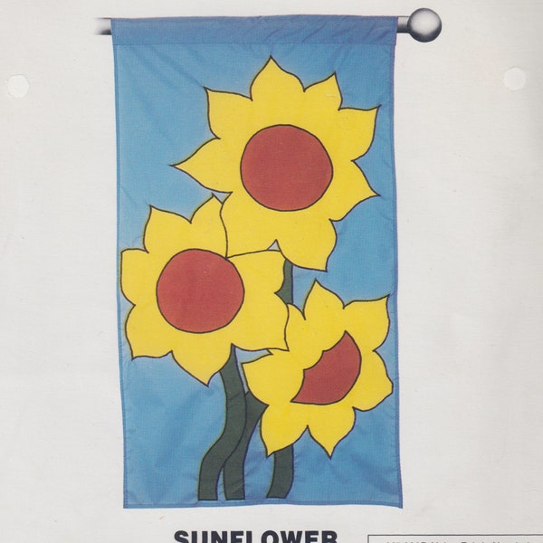 Craft Sewing Pattern Flag Factory 63891 Sunflower 28x49 Inch Nylon Porch Flag Sewing Pattern