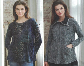 Misses Sewing Pattern Vogue V9332 9332 R10060 Marcy Tilton Loose Fitting Pullover Top with Back Gather Size XS S M or L XL xxL UNCUT