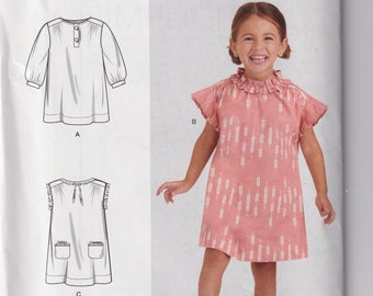 Kids Sewing Pattern Simplicity S9244 9244 R10947 Girls Toddlers Dresses Size 1/2-4 UNCUT