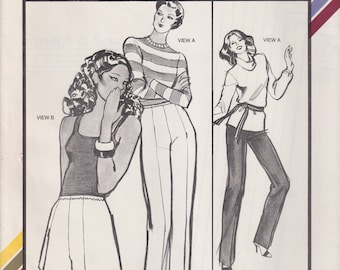 1970er Jahre Vintage Schnittmuster Stretch and Sew 700 Misses Hosen und Shorts Hüfte 30-46 1979 UNCUT