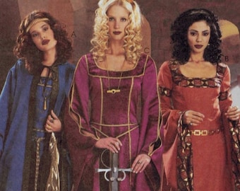 Patron de couture Mademoiselle McCalls 3663 Costume médiéval robe de princesse Halloween gothique tailles 6-12 ou 14-20 non coupé