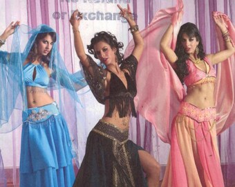 Misses Sewing Pattern Simplicity 2941 Misses Belly Dance Costume Halloween I Dream of Genie Size 14 16 18 20 Bust 36 38 40 42 UNCUT