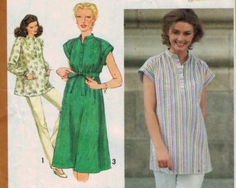 Misses Sewing Pattern Simplicity 9427 Misses Maternity Top or Dress Size 10 Bust 32 33 1980 1980s 80s 99