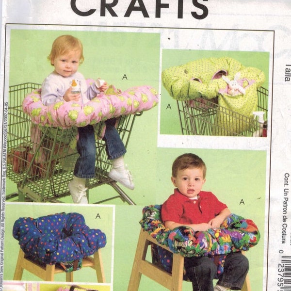 Craft Sewing Pattern McCalls M5721 5721 Baby Toddler Shopping Cart High Chair Cover UNCUT