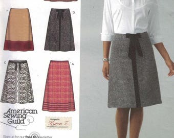 Misses Sewing Pattern Simplicity 4036 Misses A Line Knee Length Skirt Size 6 8 10 12 14 UNCUT 99