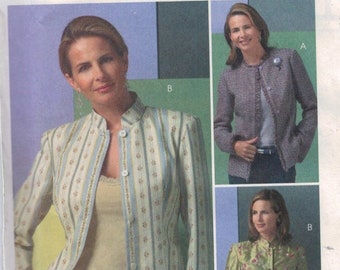 Misses Sewing Pattern McCalls 4782 M4782 MP333 Sew News Jacket Mandarin Collar Size 14-20 UNCUT