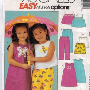 Kids Sewing Pattern McCalls 4029 Girls Top Dress Pants Shorts Size 3 4 5 6  Breast 22 23 24 25 UNCUT