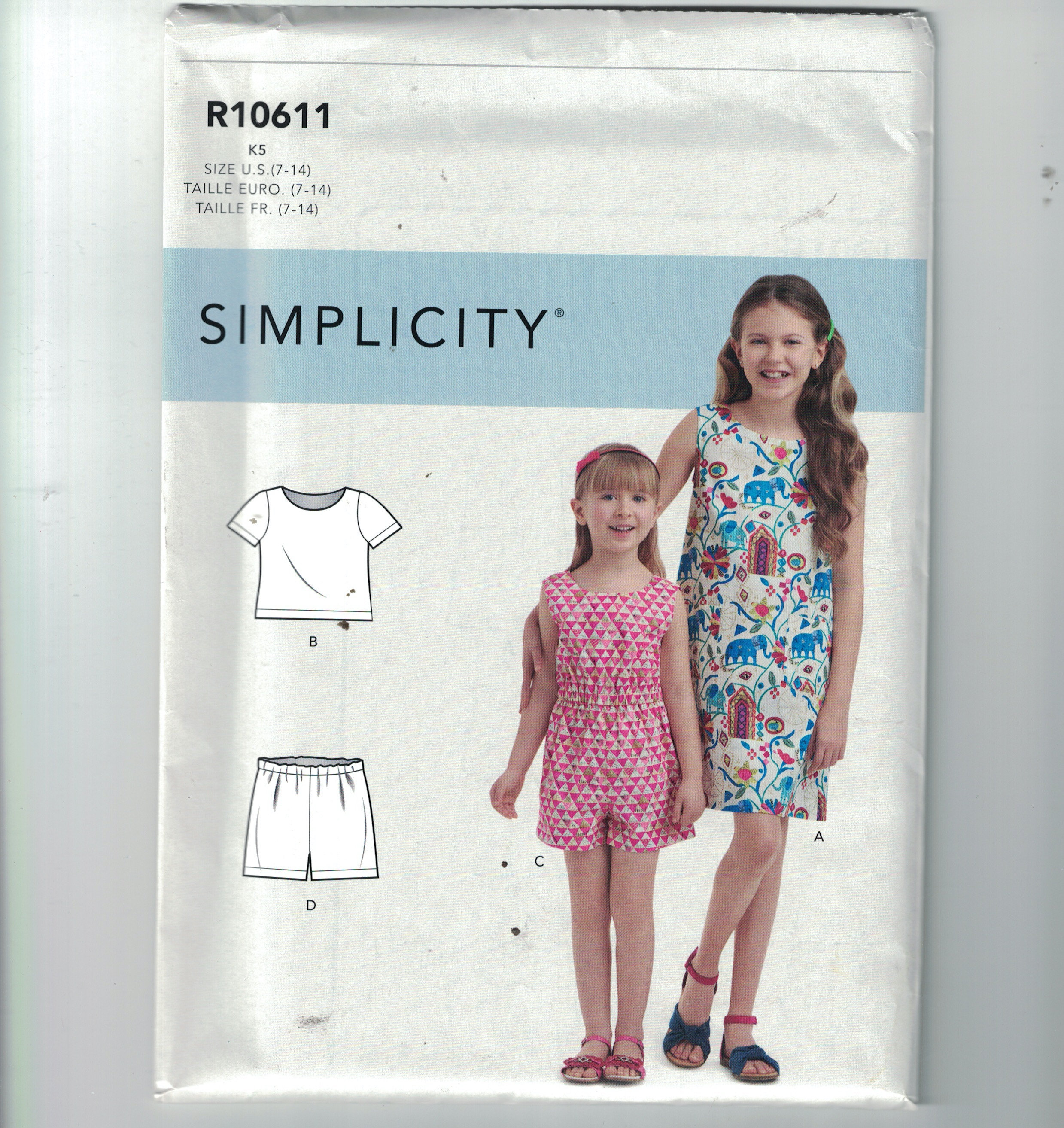 Kids Sewing Pattern Simplicity S9156 9156 R10611 Girls Summer