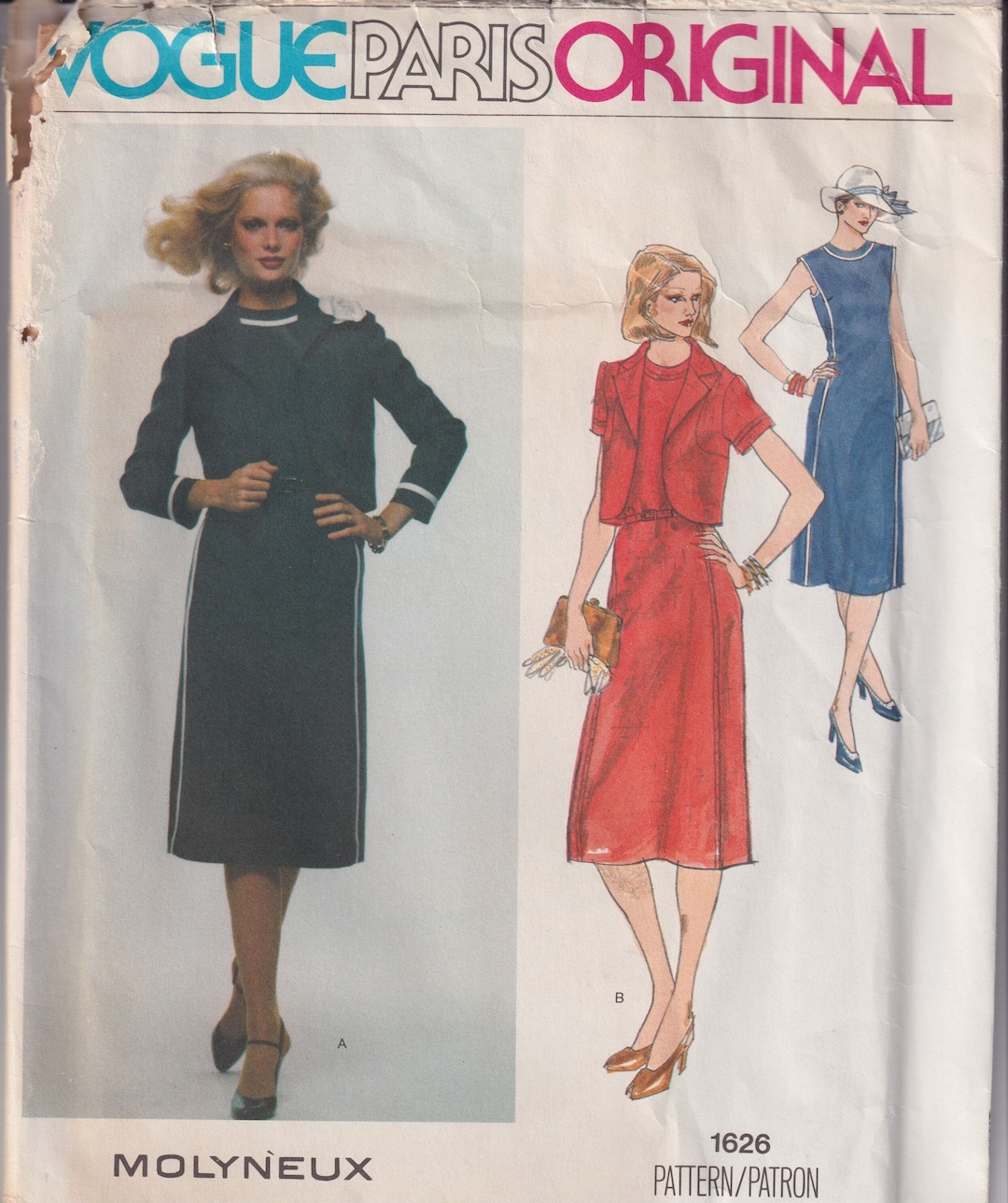 Patron De Couture Rare VOGUE MOLYNEUX - Taille 14 Pour Créer Une Robe élégante