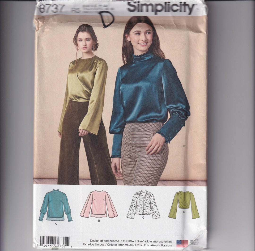 Misses ソーイングパターン Simplicity 8737 フロントと袖の