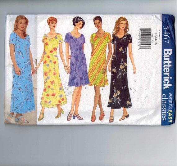 Sewing Pattern Butterick 6079 Retro 1990s 90/'s Free Us Ship Misses Dress Dolman Sleeve Midriff Couture Size 8 10 12 New Uncut
