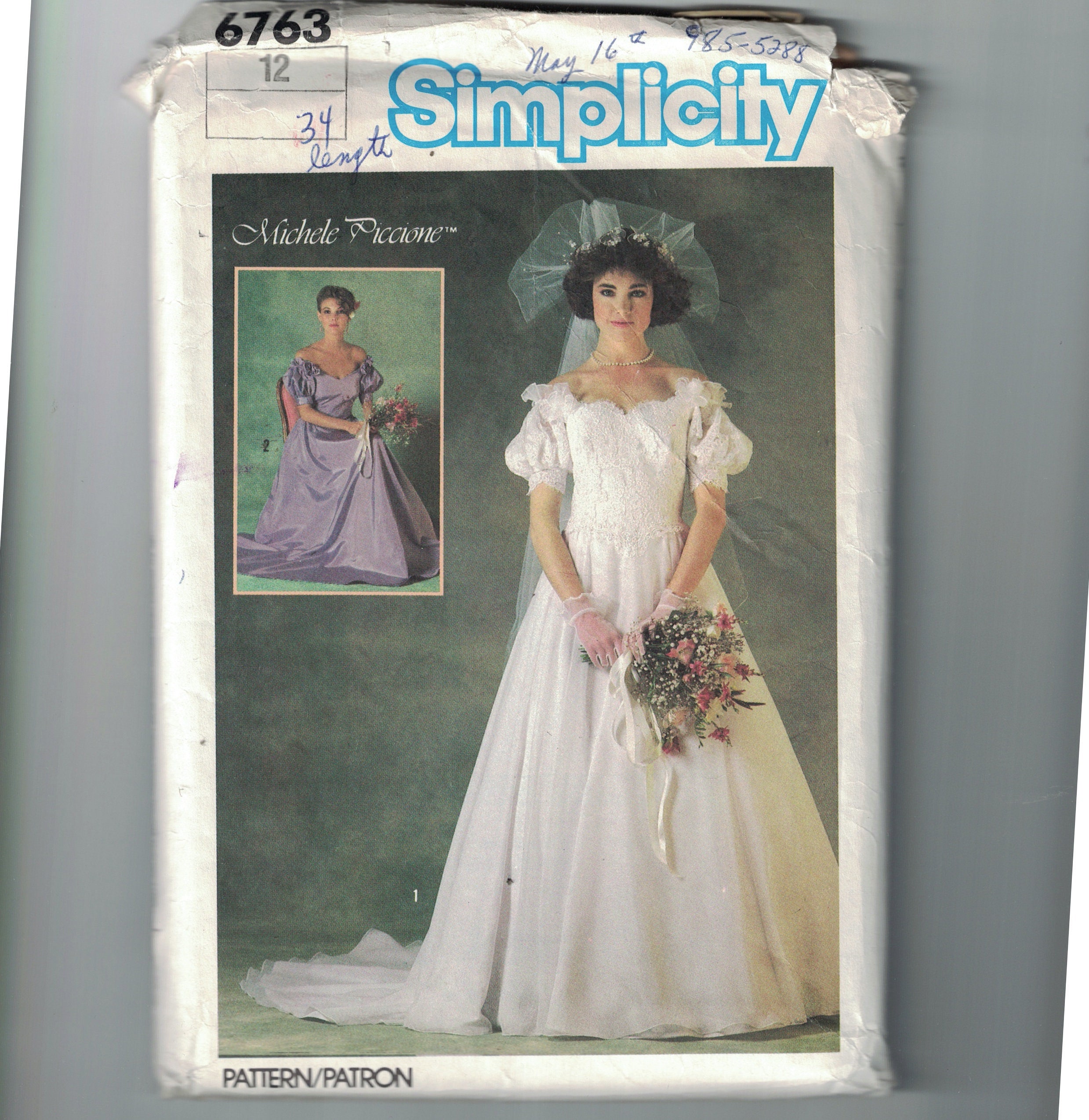 1980s Vintage Sewing Pattern Simplicity 6763 Misses Romantic Puff ...