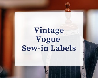 Vintage Vogue Sew-in Label - Assorted Styles You Pick - Original and Authentic