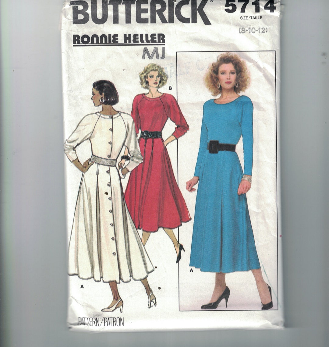1980s Vintage Sewing Pattern Butterick 5714 Misses or Petite - Etsy