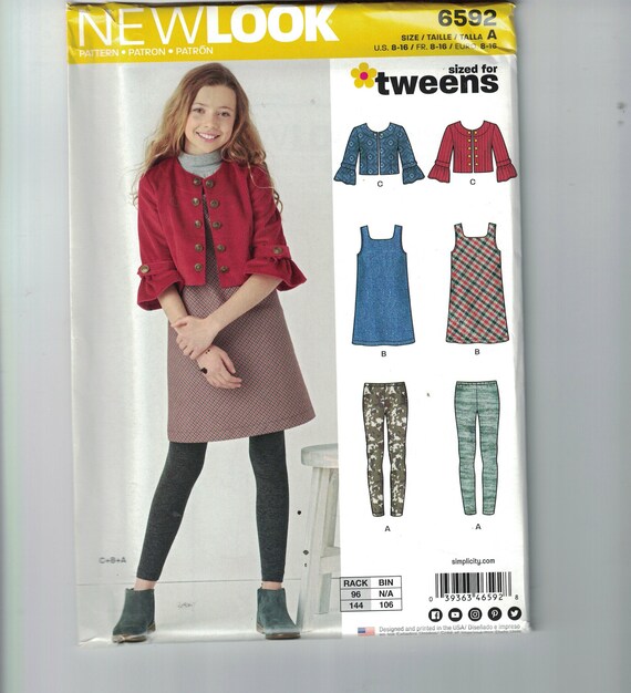 Look 6592 Tweens Jumper Dress Jacket 