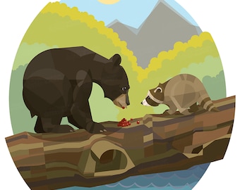 Bear Hearts Raccoon