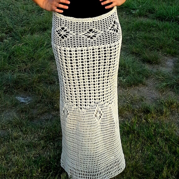 hippie crocheted skirt/dress pattern