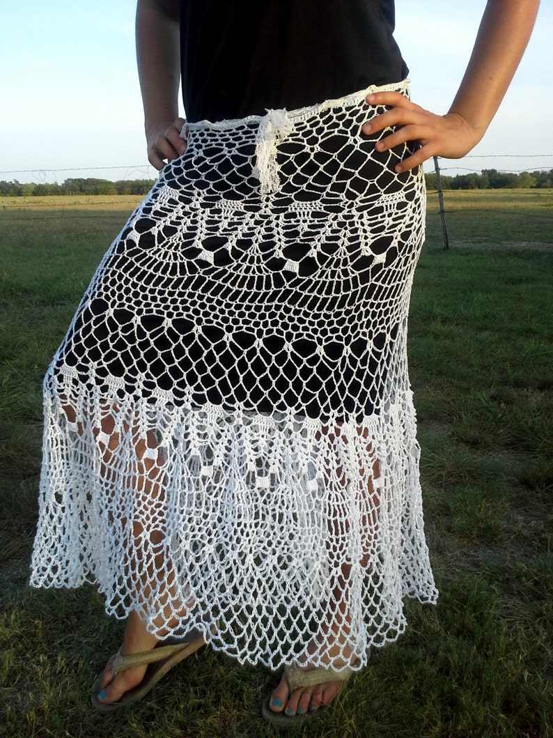 Lace Frenzy Crocheted Skirt Pattern - Etsy