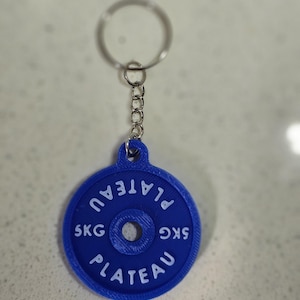 Custom Weight Plate Keychain Personalized Gym Keyring 3D Printed Fitness Gift