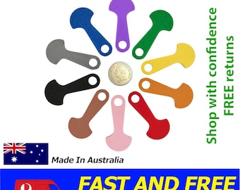 10X Shopping Trolley Token Unlocker Keys Coles Woolworths Aldi Removable Keyring