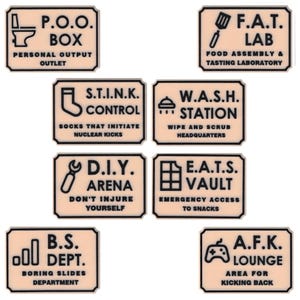 Funny 3D Printed Room Signs: Sarcastic Home Decor