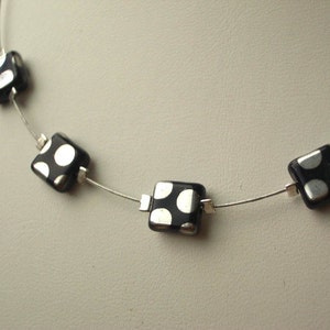 Black and Silver Polka Dot Necklace