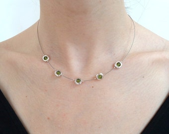 Glass Cheerio Shaped O Necklace