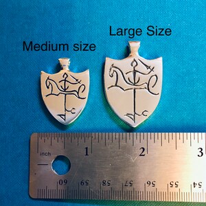 Large Lithuanian Vytis Pendant for Men Can be Personalized image 4