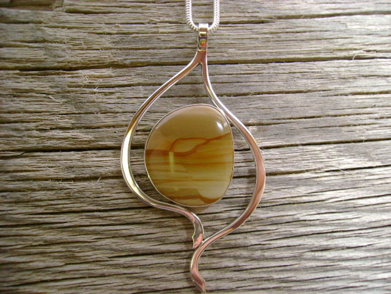 Sunset Owyhee Picture Jasper Pendant image 1