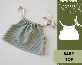 Baby Top Sewing Pattern: Easy to Sew Pattern. Newborn to 3 Years (PDF Pattern)