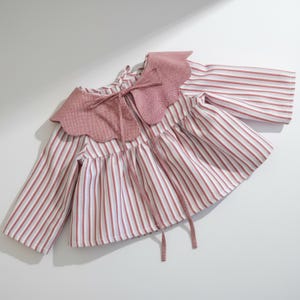 Kids Top Sewing Pattern: Detachable Collar, Long Sleeves (PDF Pattern)