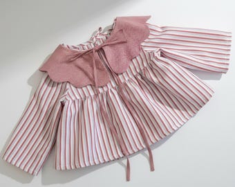 Kids Top Sewing Pattern: Detachable Collar, Long Sleeves (PDF Pattern)