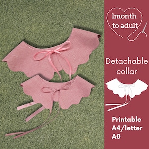 Detachable Collar Sewing Pattern: Newborn to Adult Sizes (PDF Pattern ...