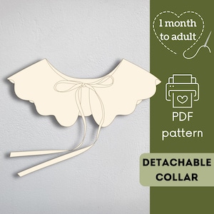 Detachable Collar Sewing Pattern: Newborn to Adult Sizes (PDF Pattern)