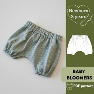 Baby-Pumphose Schnittmuster: Newborn bis 3 Jahre (PDF-Muster in englischer Sprache).