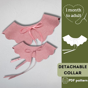 Patron de couture pour col amovible : du nouveau-né à l'adulte (Patron PDF)